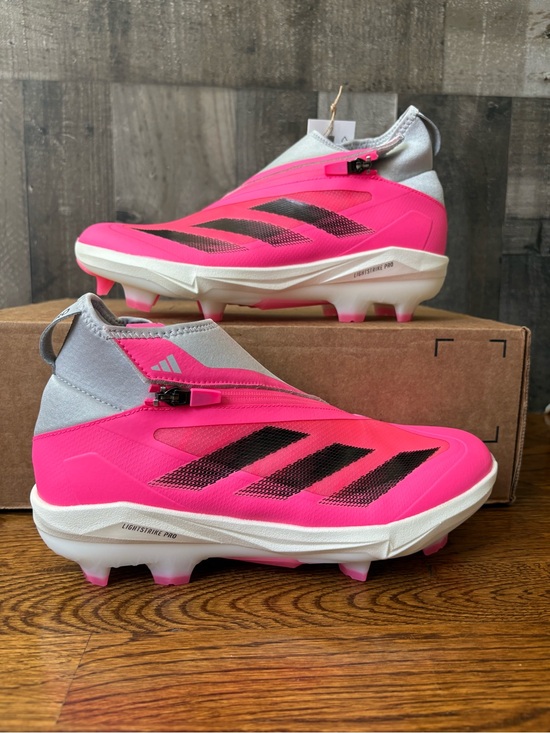 adidas Adizero Impact+ TPU Baseball Cleats Pink Gray Men\'s Size 8 IF3353 NEW main image 4